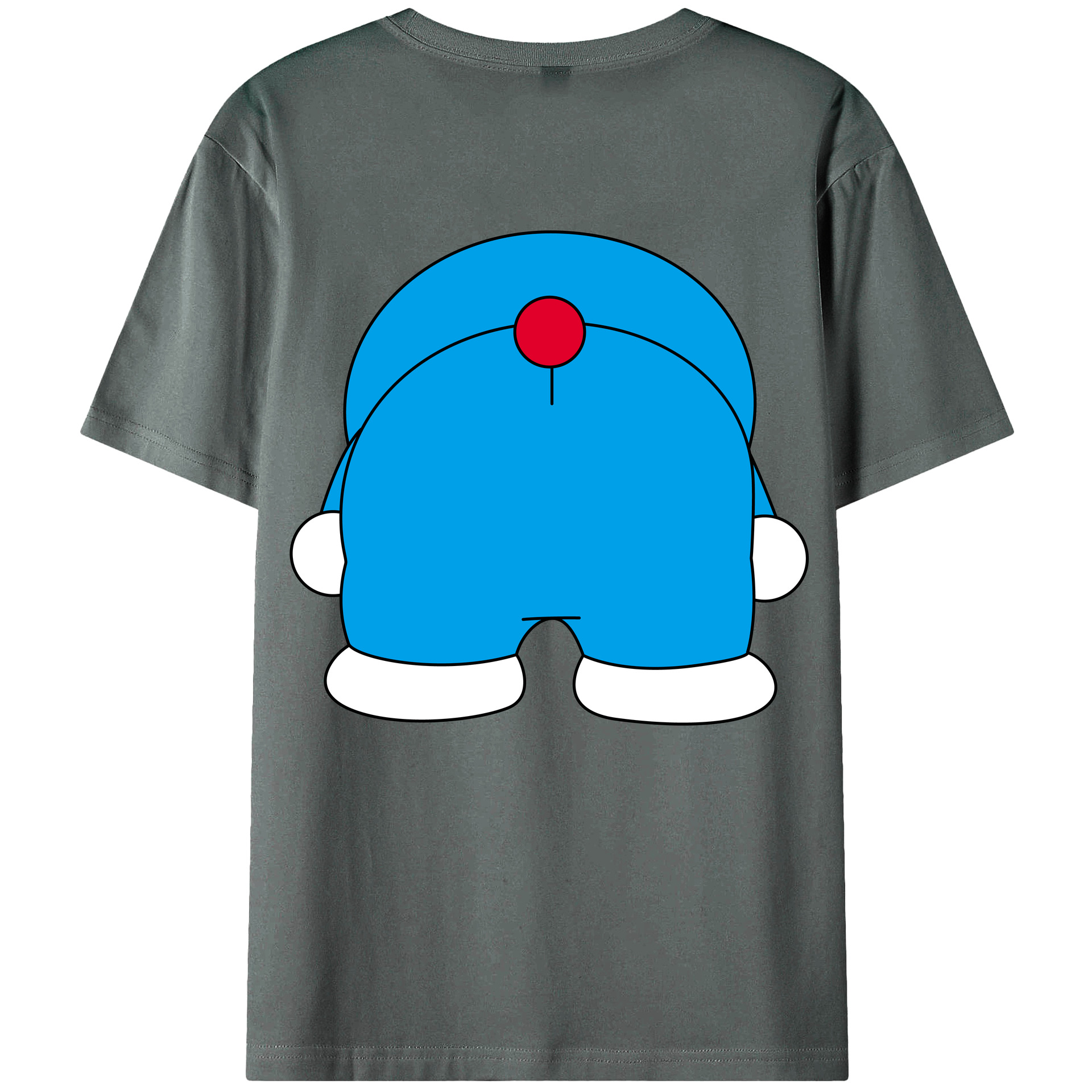 （画像用） ドラえもん Doraemon 綿100％ メンズ半袖Tシャツ（バックプリント） 通気性